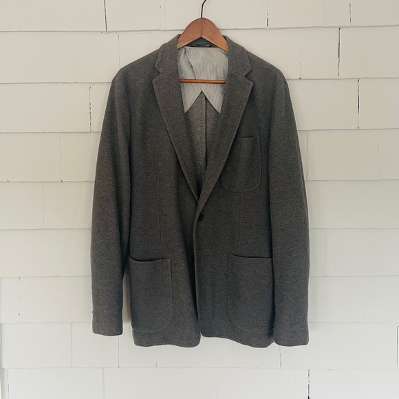 Banana Republic Modern Slim Fit Jacquard Sport Coat Gray Mens 44R - Picture 1 of 6